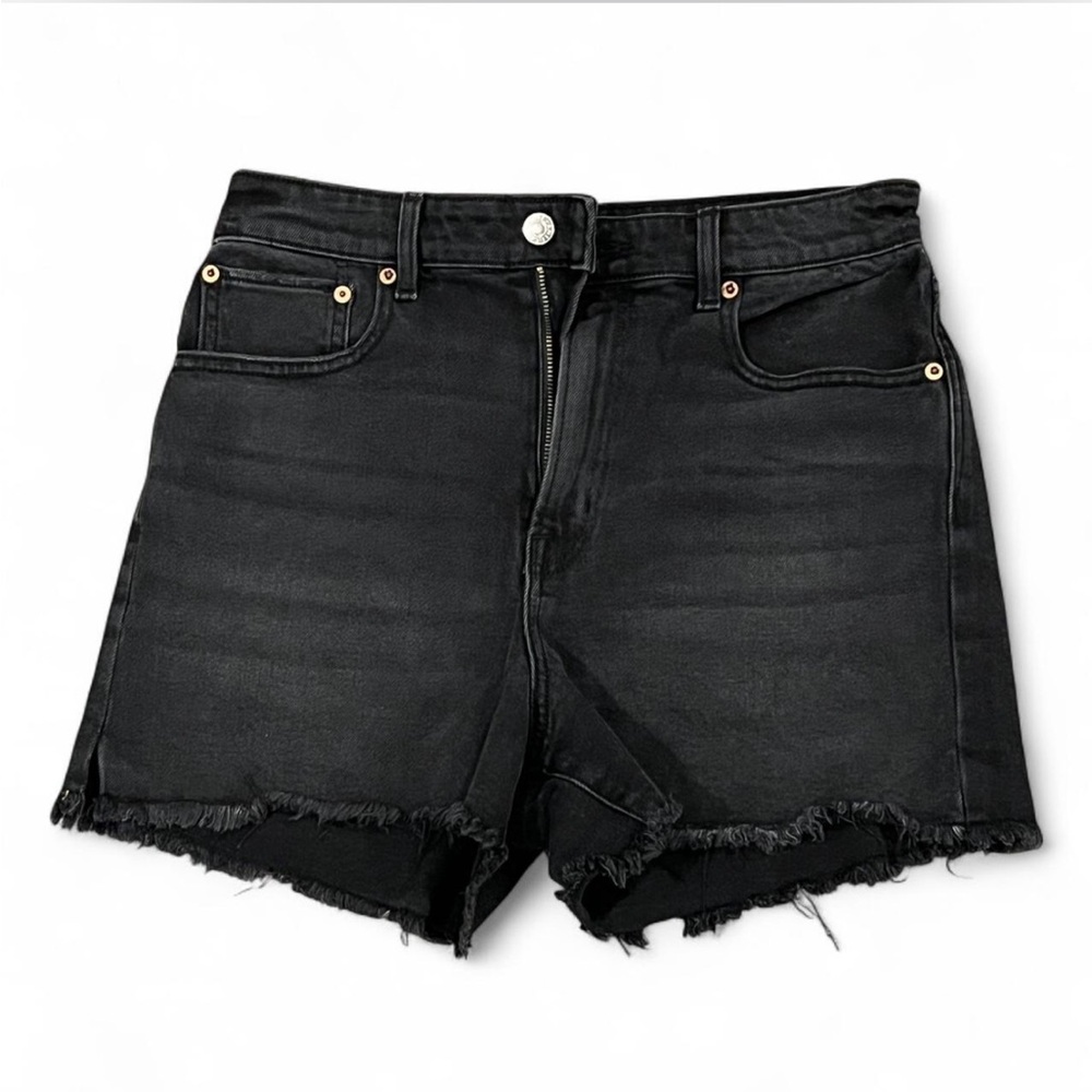 American Eagle Black Highest Rise 90s Boyfriend Denim Shorts
